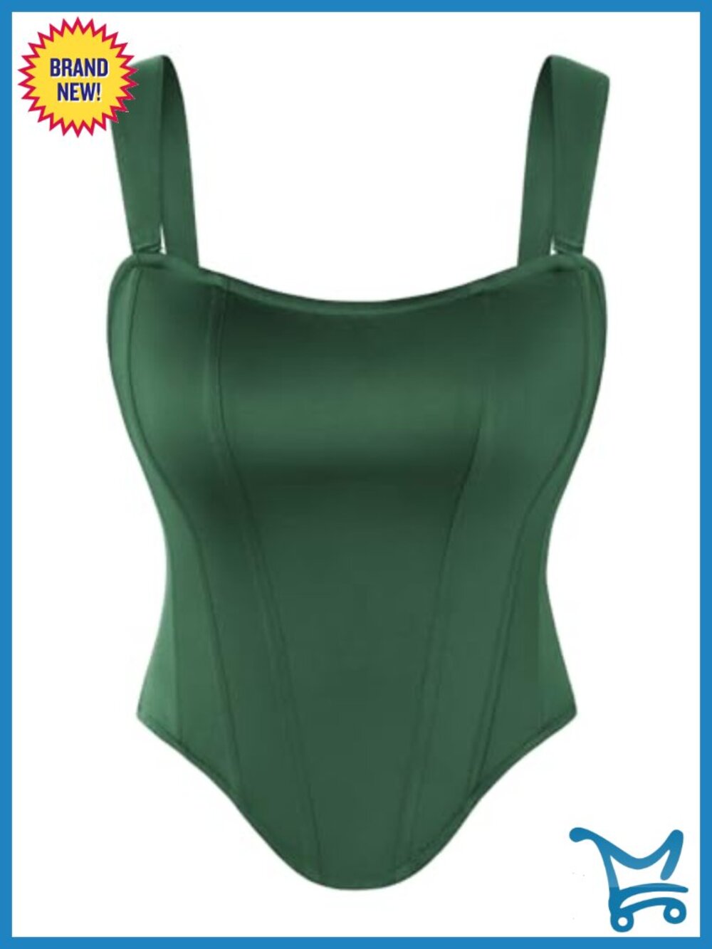 Satin Bustier Corset Top Detachable Straps Steel Boning Slim Fit